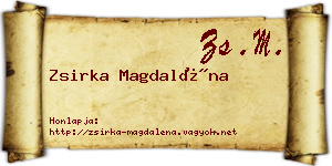 Zsirka Magdaléna névjegykártya